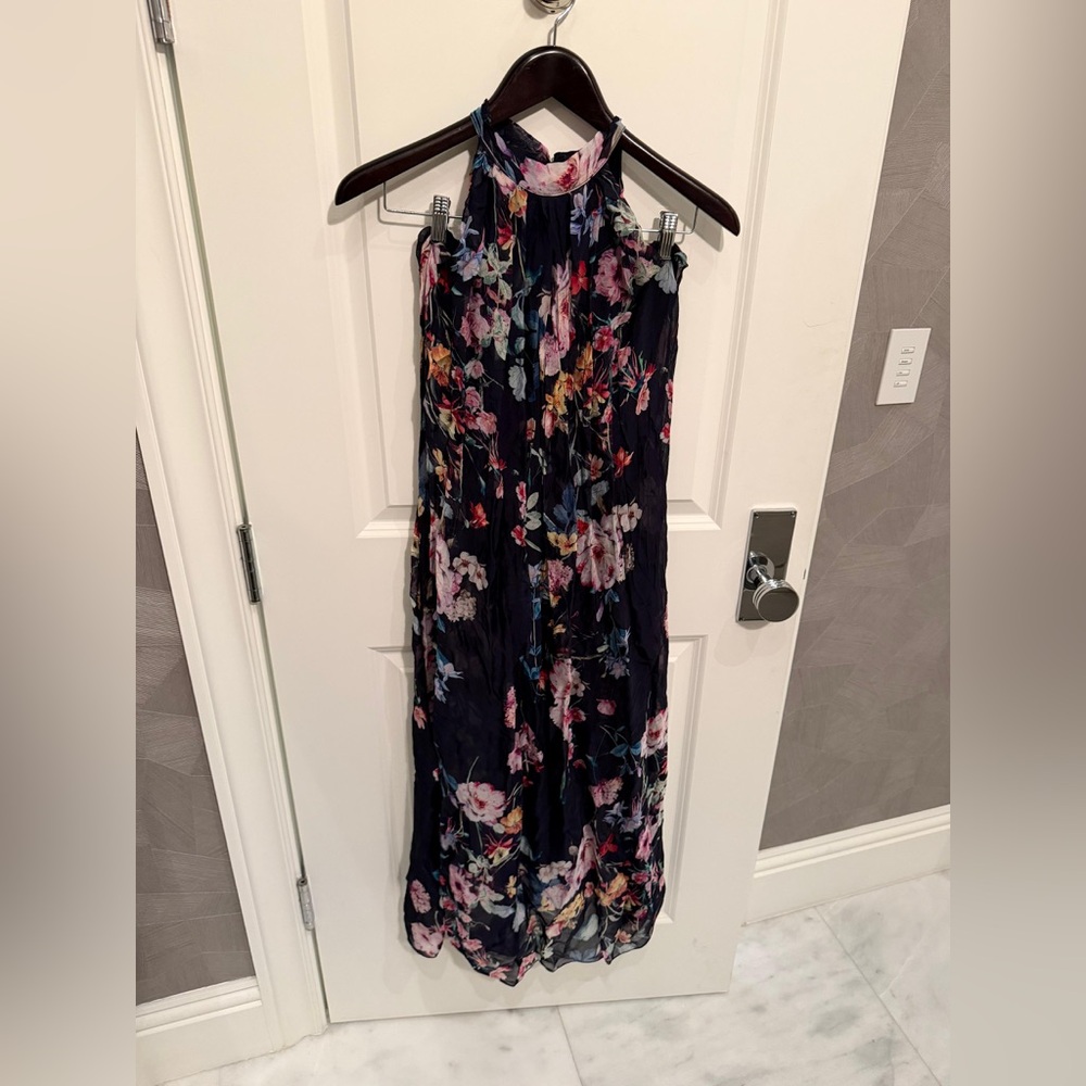 Bellamie Navy Floral Maxi Dress